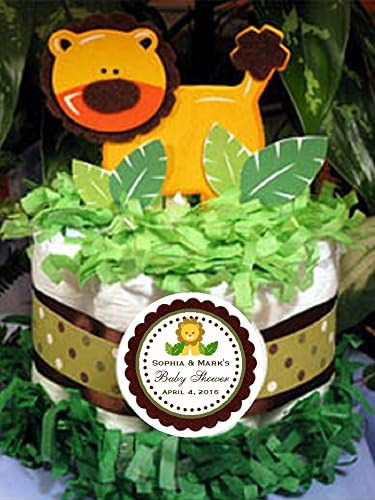 LION KING OF JUNGLE Mini Diaper Cakes - Handmade By LMK Gifts - Gift For Boy or Girl - Makes a Great Baby Shower Centerpiece