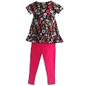 TG Fashion Toddler Girls Outfit Leggings Brown Floral Set Girl 2-4T