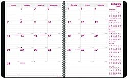 Brownline 2010 PlannerPlus Monthly Planner 14Months (Dec-Jan) Twin-Wire, Black , 8-7/8 x 7-1/8 Inches (CB1200N.BLK)