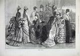 FINE ART PRINT 1873 SPRING FASHION WOMENS DRESSES HAIR