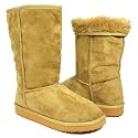 TAN Soft Furry Winter Boots Vegan Friendly!
