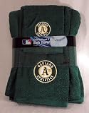 Oakland Athletics A's 3 Piece Embroidered Bath Towel Gift Set
