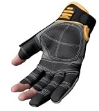 DeWalt FRAMER Fingerless Framers Gloves – Black / Yellow