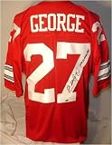 Eddie George Autographed/Hand Signed Ohio State Jersey with Heisman 95 Inscription