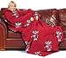 Wisconsin Badgers Adult Comfy Throw Blanket with Sleeves