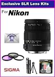 Sigma 18-50mm f/2.8-4.5 SLD Aspherical DC Optical Stabilized (OS) Lens with Hyper Sonic Motor (HSM) for NIKON D3X D3S D3 D700 D300S D90 D70 D70S D200 D40 D80 D60 D90 D40X Includes PRO HD 3PC Filter Kit + Lens Cleaning Kit + 7 Year Lens Warranty + More
