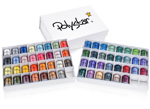 Polystar 61 Count of Embroidery Thread Now with 1,100 Yard Snap Spools w/ Thread Box Especially Produced for Use in Brother and Babylock Machines