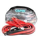 Capri Tools Heavy-Duty Auto Jumper Cables - 20Ft Length - Heavy 4-Gauge Wire with Storage Bag