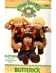 Book: Butterick Pattern 6826 Cabbage Patch Cowboy and Cowgirl Outfits, Vest, Chaps, Holster, Shirt - Butterick Pattern Service