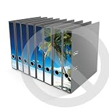 Produkt-Bild: R&uuml;ckenschilder Ordneretiketten mit Motiv Beach Morning f&uuml;r Ordnerr&uuml;cken
