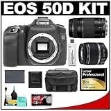 Canon EOS 50D Digital SLR Camera Body + Canon EF-S 18-55mm IS Lens + Canon EF 75-300mm III Lens + Lexar 8GB CF Memory Card + BP-511 Battery + Case + Cameta Bonus Accessory Kit