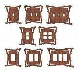 Twig Switch Plate & Outlet Cover Metal , Single Light Switch, Verdagris