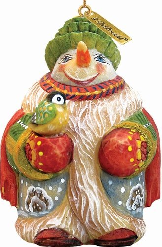 G. Debrekht Birdie Snowman Ornament, 3-Inch G. Debrekht Birdie Snowman Ornament, 3-Inch