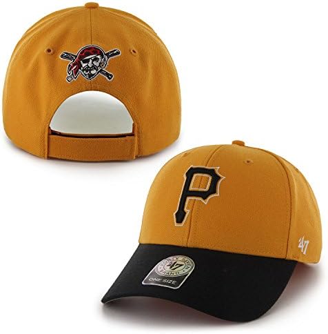 Pittsburgh Pirates 47 Brand MLB "MVP" Structured Adjustable Hat - Gold/Black