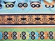 Northcott Halloween Costume Club Owl Bat Stripe Sheri Berry Fabric Yard