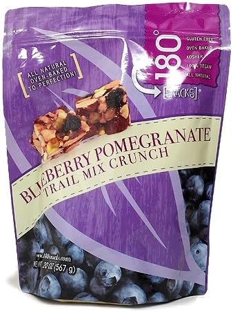 180 Snacks Blueberry Pomegranate Trail Mix Crunch - Resealable 20 oz Club Pack Value Bag