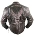 Xelement Men's Retro Brown Premium Embossed 'Live to Ride, Ride to Live' with Zip Out Lining