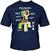 Minecraft Creeper Anatomy Men's Navy T-shirt