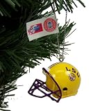 LSU TIGERS OFFICIAL LOGO MINI HELMET CHRISTMAS ORNAMENT 4-PACK