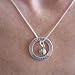 Sterling Silver Softball Affirmation Band and Charm Necklace (Necklace Length=18 Inches)