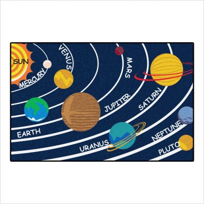 MilleniumMatsKids 117Solar System Solar System Kids Rug Size: 5 x 6