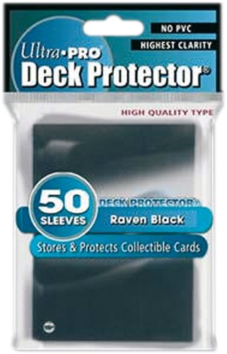 Ultra Pro Deck Protector For Collectible Gaming & Sports Cards - Raven Black Color - Pack of 50 Protectors
