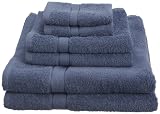 Pinzon Basics/Pike Street 100-Percent Egyptian Cotton 725-Gram 6-Piece Towel Set, Wedgewood
