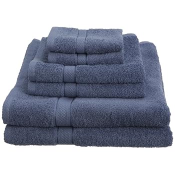 Set A Shopping Price Drop Alert For Pike Street 100-Percent Egyptian Cotton 725-Gram 6-Piece Towel Set, Wedgewood