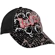 Chase Authentics Kevin Harvick Ladies Black-Gray Checkered Past Adjustable Hat