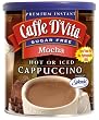 Caffe D'Vita Sugar Free Mocha Instant Cappuccino, 8.5-Ounce Canisters (Pack of 6)