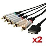 2 x Premium Component Audio Video Cable for Sony PSP Go