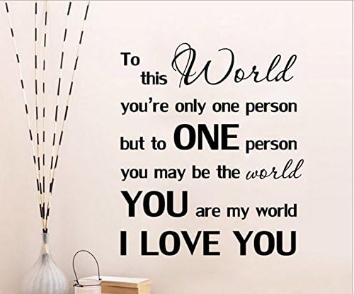 Cute Product Fashion Beautiful Love World PVC Wall Stickers