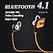Bluetooth Headphones, Bengoo Wireless Universal HandsFree 4.1 Bluetooth Headset Headphone Earphone [Built-in microphone] for iPhone, Samsung, LG, PC Laptop, and Other Bluetooth Device - Orange