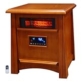 Lifesmart Ultimate 8 Element 1800 Square Foot Infrared Heater W/ Air Ionizer System Deluxe  All Wood Cabinet & Remote