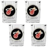 NBA Miami Heat Four Piece Square Shot Glass Set