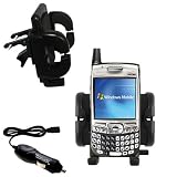 Gomadic for the PalmOne Treo 700w - PalmOne Treo 700w Auto Vent Holder with Car Charger - Uses Gomadic TipExchange