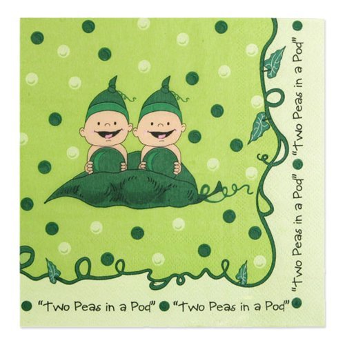 Twins Two Peas in a Pod - Luncheon Napkins (16 count)