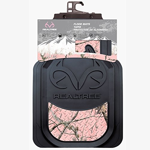 Realtree Girl Pink APG a Realtree Outfitters Brand Camo Logo Car Truck SUV Front Seat Heavy Duty Trim-to-Fit Rubber Floor Mats - Pair