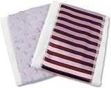 Burp Cloths - Lav Minky Dot/Lav & Choc Satin