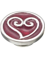 Kameleon Valentine heart with red Enamel JewelPop KJP353