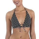 Mossimo Black: Dot Halter Swim Top - Black