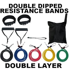 Resistance Bands Set | Exercise Bands | Home Gym Fitness Equipment | Workout Bands | Exercise Equipment for Pilates Yoga Core Training