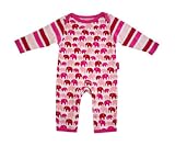 Toby Tiger Red/Pink Elephants Sleepsuit (0-6 months)