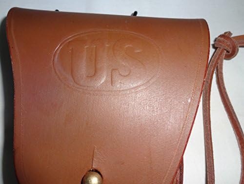 US WWII .45 Mid Brown Hip M1916 Colt 1911 Holster: Marked US - Replica (LEFT HANDED)