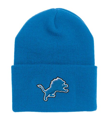 Detroit Lions Knit Hat: Blue Stadium Cuffed Knit Cap