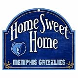 NBA Memphis Grizzlies 11-by-9 Wood Home Sweet Home Sign