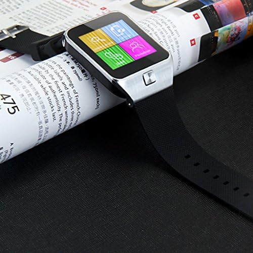 ZGPAX 3-in-1 1.54 Inch Touch Screen Unlocked Watch Cell Phones Quad Band GSM + Bluetooth Smart Watches Sync Callings Music For IOS iPhone And Android Smartphones (Anti-lost,Remote Capture,Sync SMS For Android Phones) + Health Manager (Pedometer, Sedentary Reminder,Sleep Monitor, Calorie Counter) w/ Free Gift