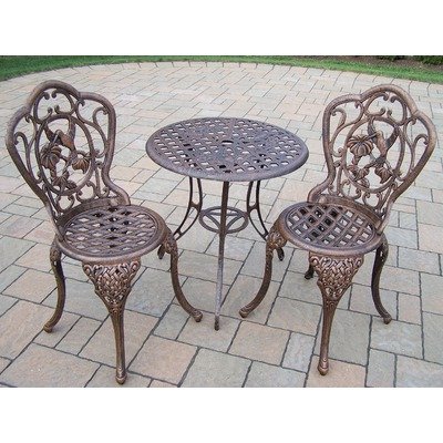 Oakland Living 3709-AB Hummingbird ThreePiece Outdoor Bistro Set