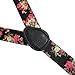 CTM® Womens Elastic Floral Print Suspenders