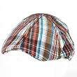 Plaid Summer 6 panel Ivy Driver Hat Blue Orange with Multi-Colors M/L